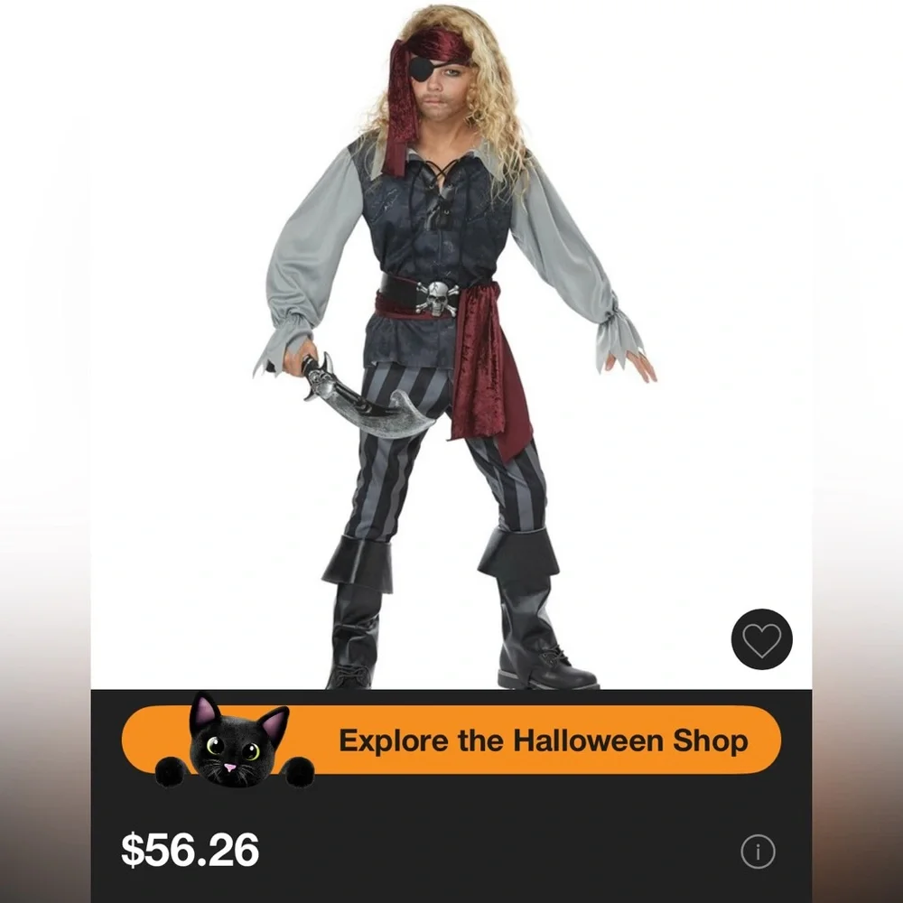 California Costumes Sea Scoundrel Child Costume